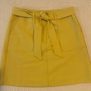Banana Republic Yellow Belted Skirt Size 6P